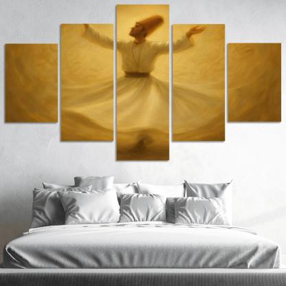Sufi Spiral Dance abstract paintings frame