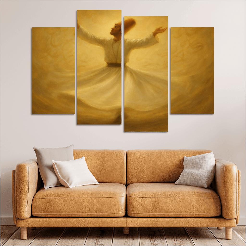 Sufi Spiral Dance abstract paintings frame