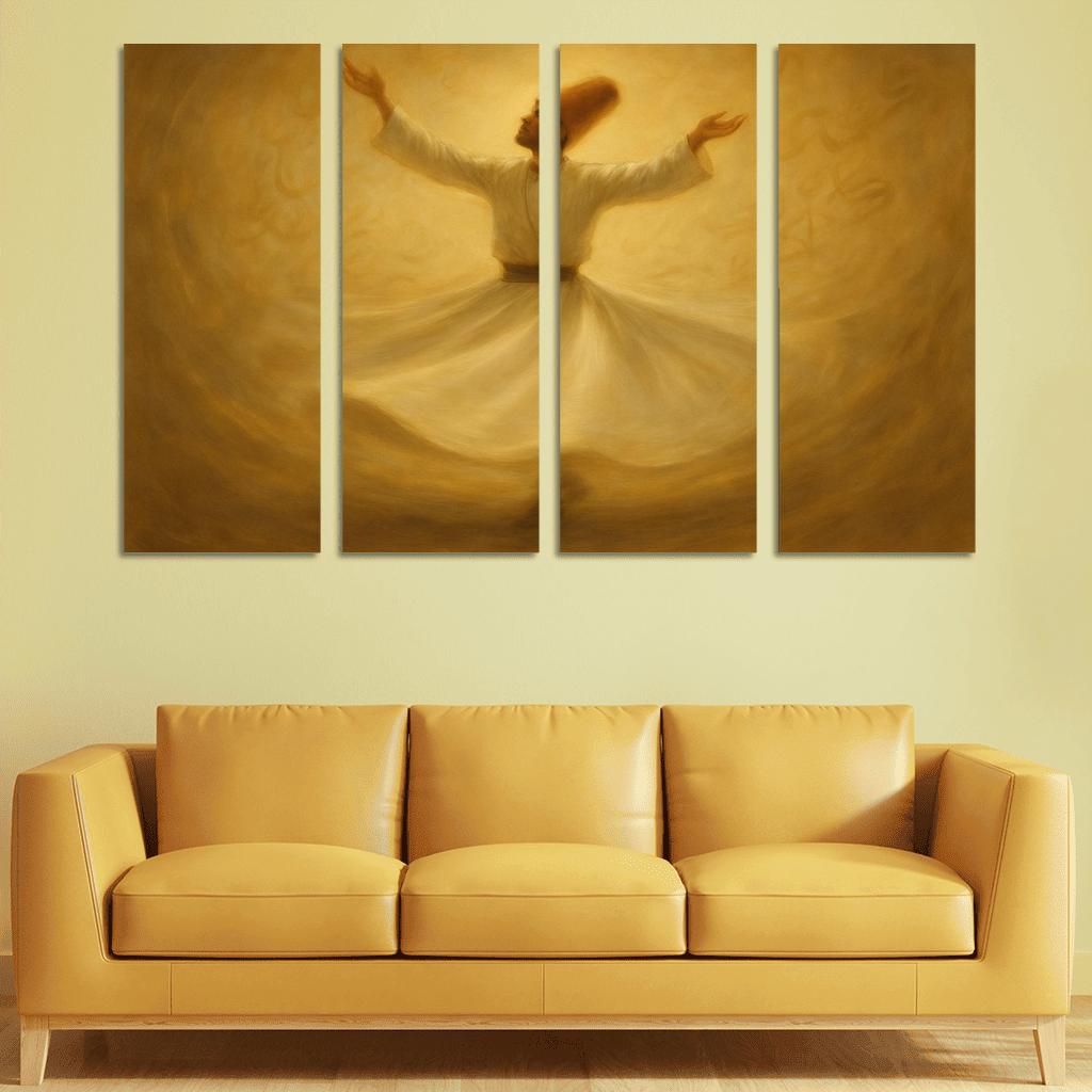 Sufi Spiral Dance abstract paintings frame