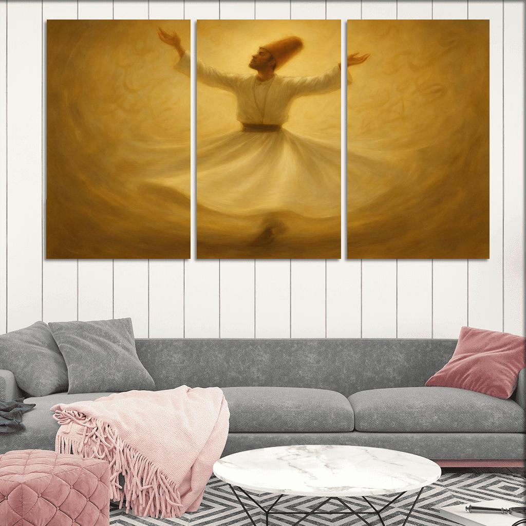 Sufi Spiral Dance abstract paintings frame