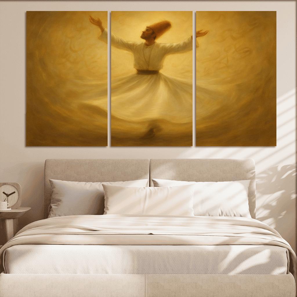 Sufi Spiral Dance abstract paintings frame