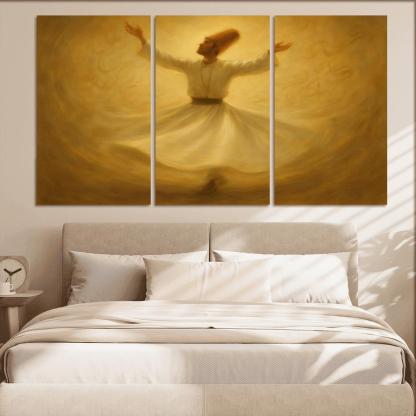 Sufi Spiral Dance abstract paintings frame