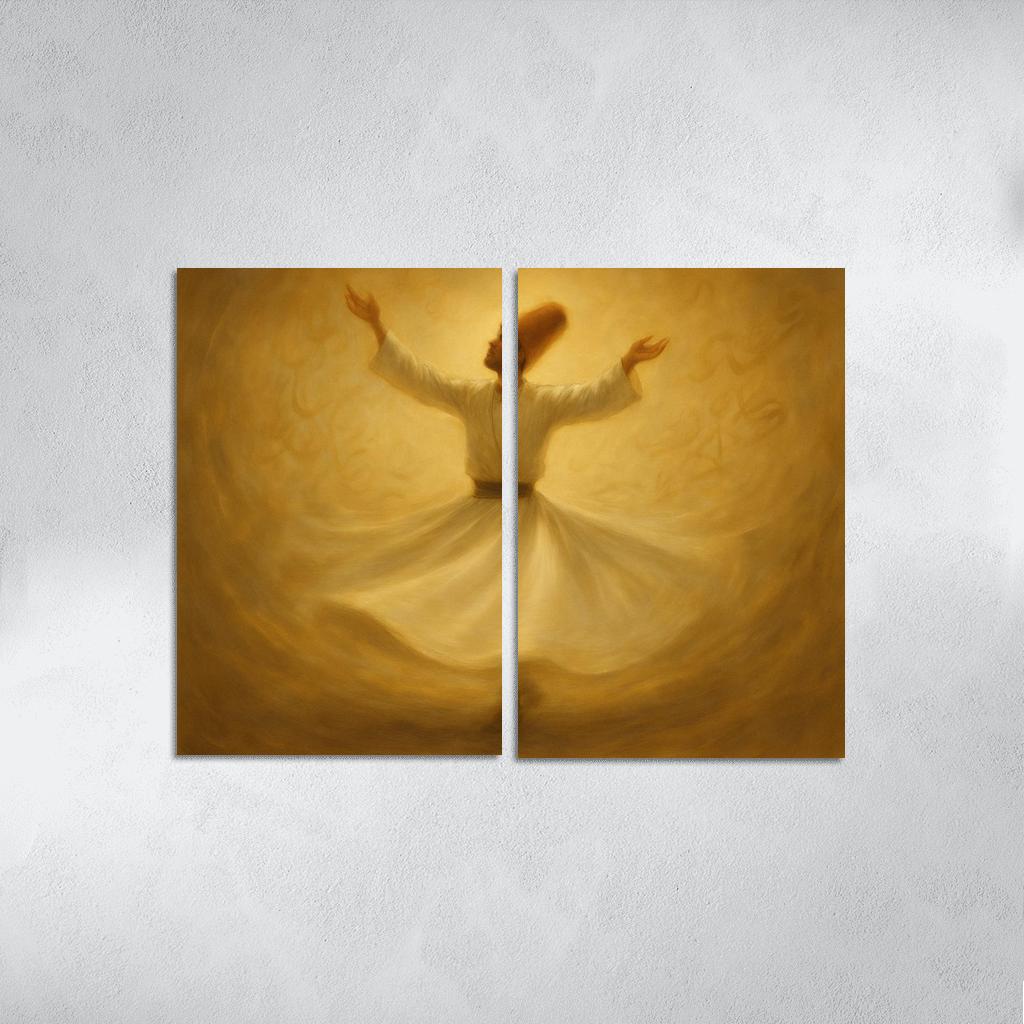 Sufi Spiral Dance abstract paintings frame