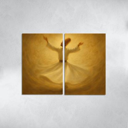Sufi Spiral Dance abstract paintings frame
