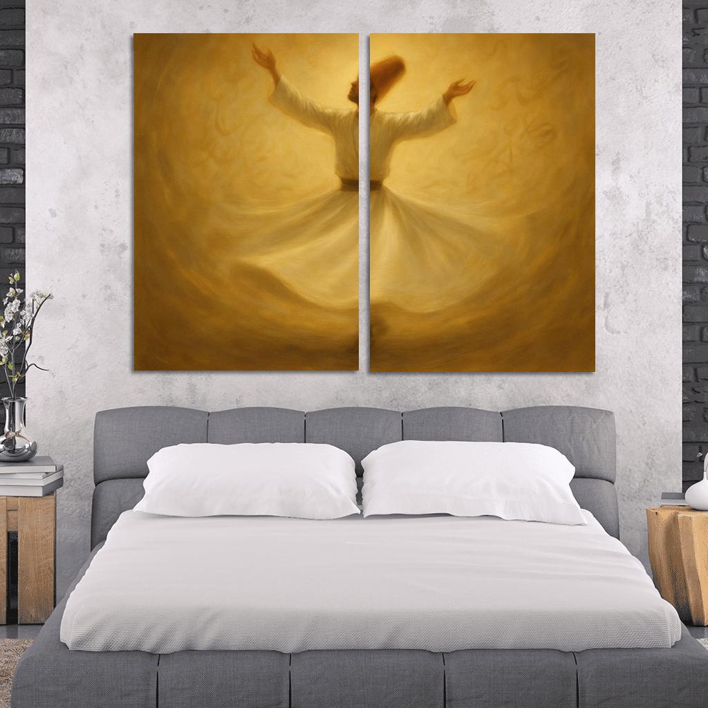 Sufi Spiral Dance abstract paintings frame