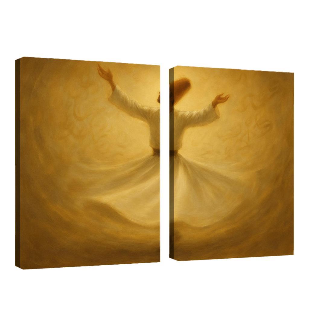 Sufi Spiral Dance abstract paintings frame
