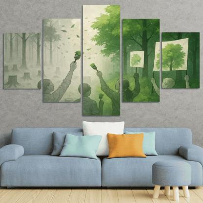 Echoes Of The Silent Forest canvas paintings frame