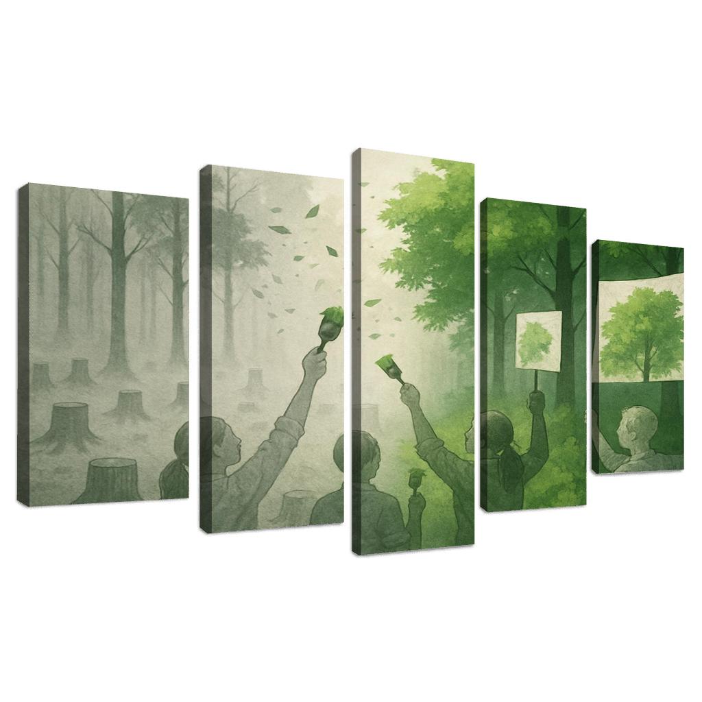 Echoes Of The Silent Forest canvas paintings frame