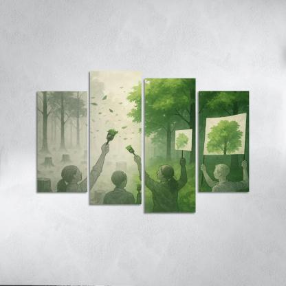 Echoes Of The Silent Forest canvas paintings frame