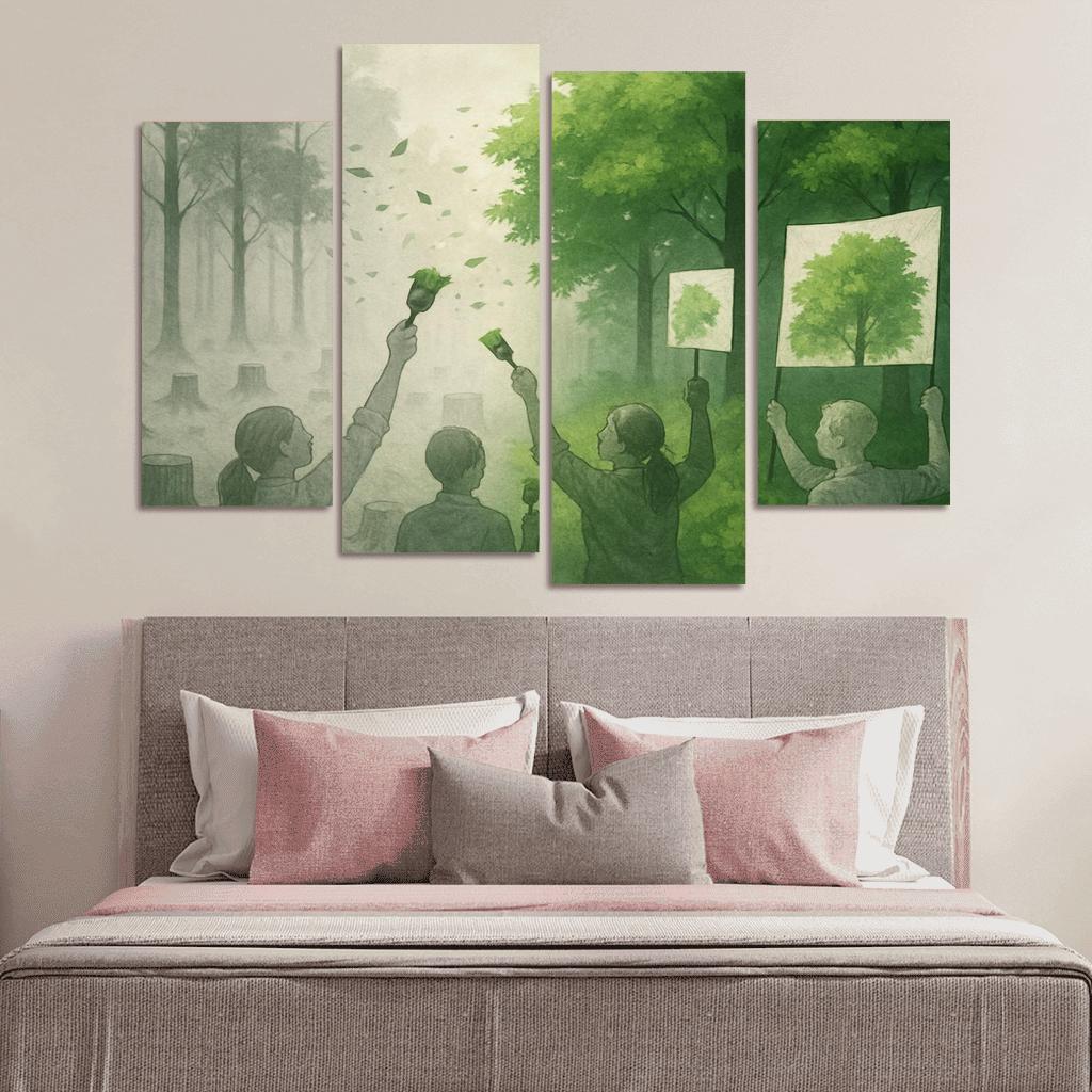 Echoes Of The Silent Forest canvas paintings frame