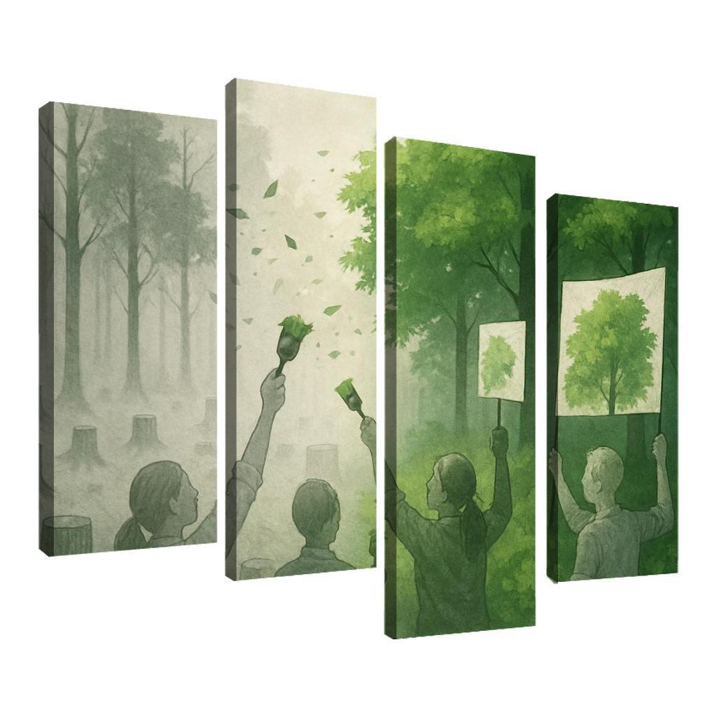 Echoes Of The Silent Forest canvas paintings frame