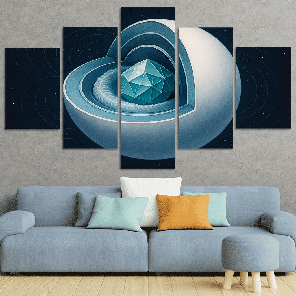 Crystallization Wave In A White Dwarf custom paintings frame