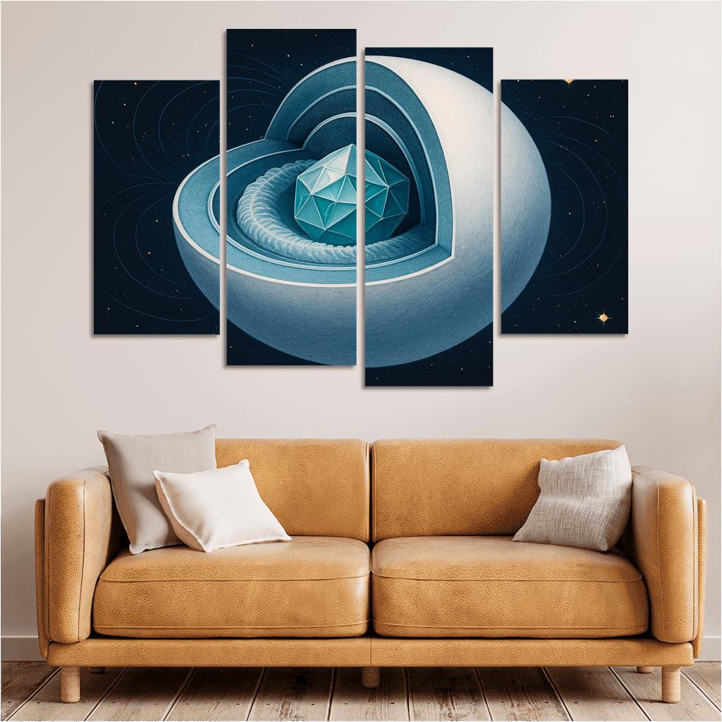 Crystallization Wave In A White Dwarf custom paintings frame