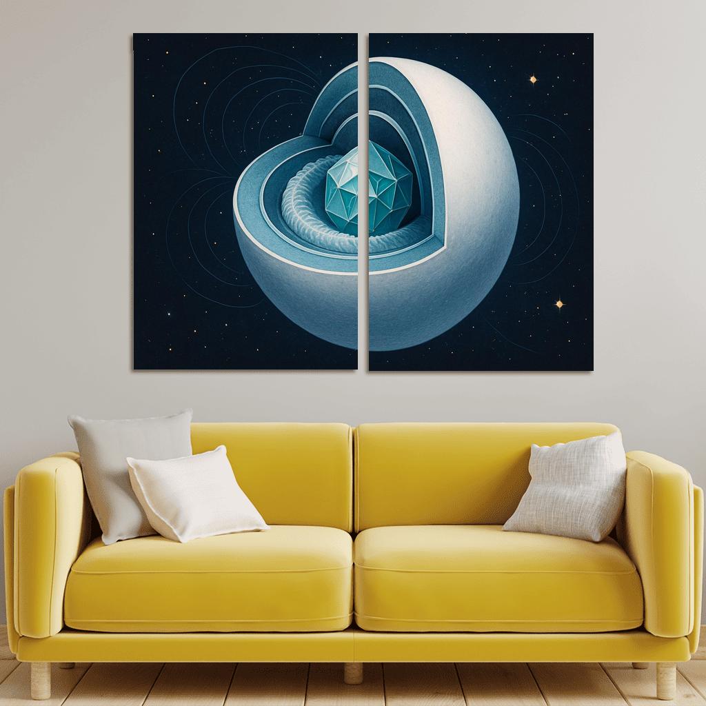 Crystallization Wave In A White Dwarf custom paintings frame