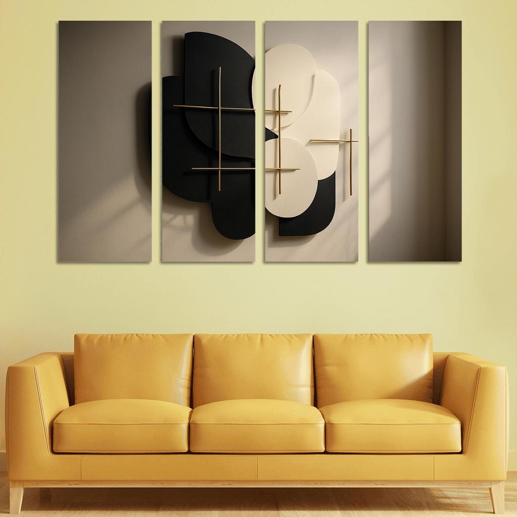 Textured Shadowplay Wall Sculpture wall art