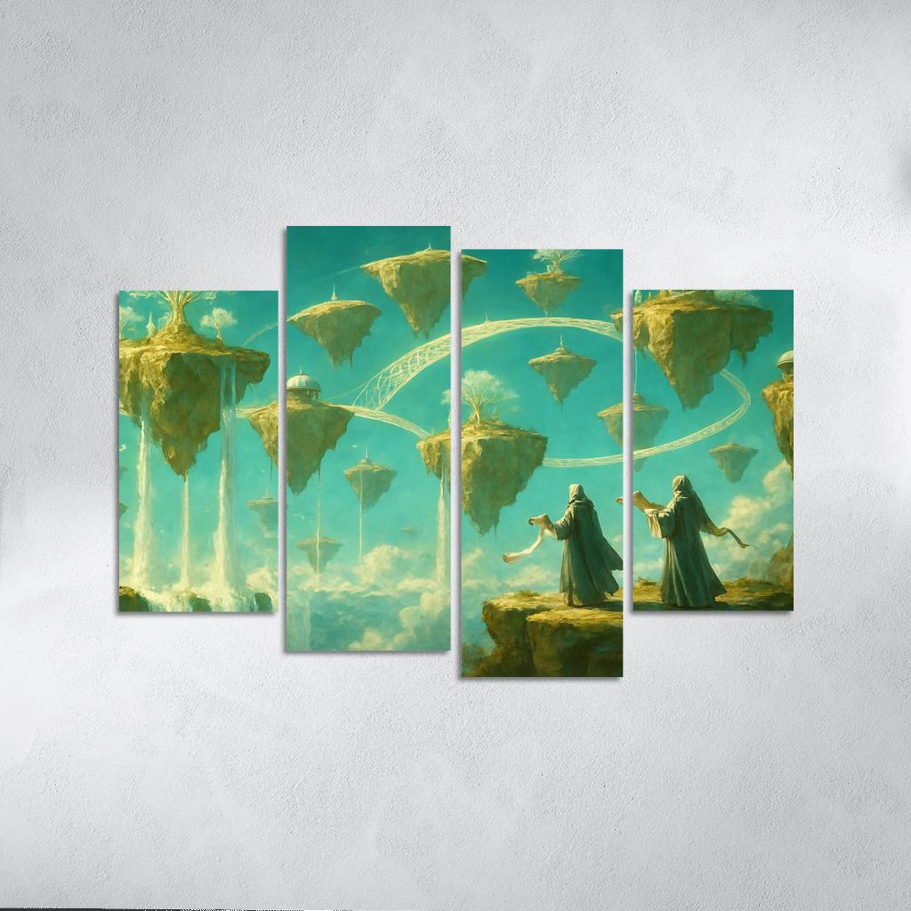 The Lattice Sky Archipelago custom paintings frame