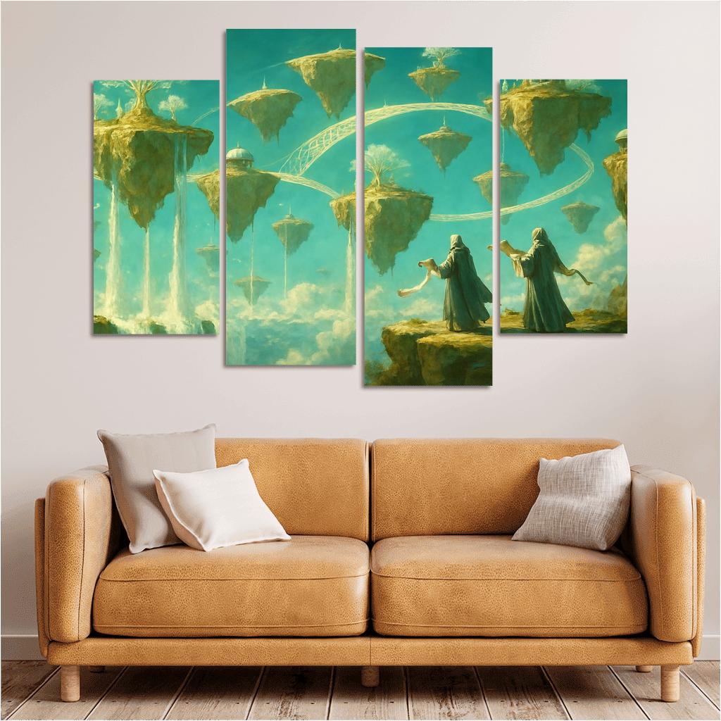 The Lattice Sky Archipelago custom paintings frame