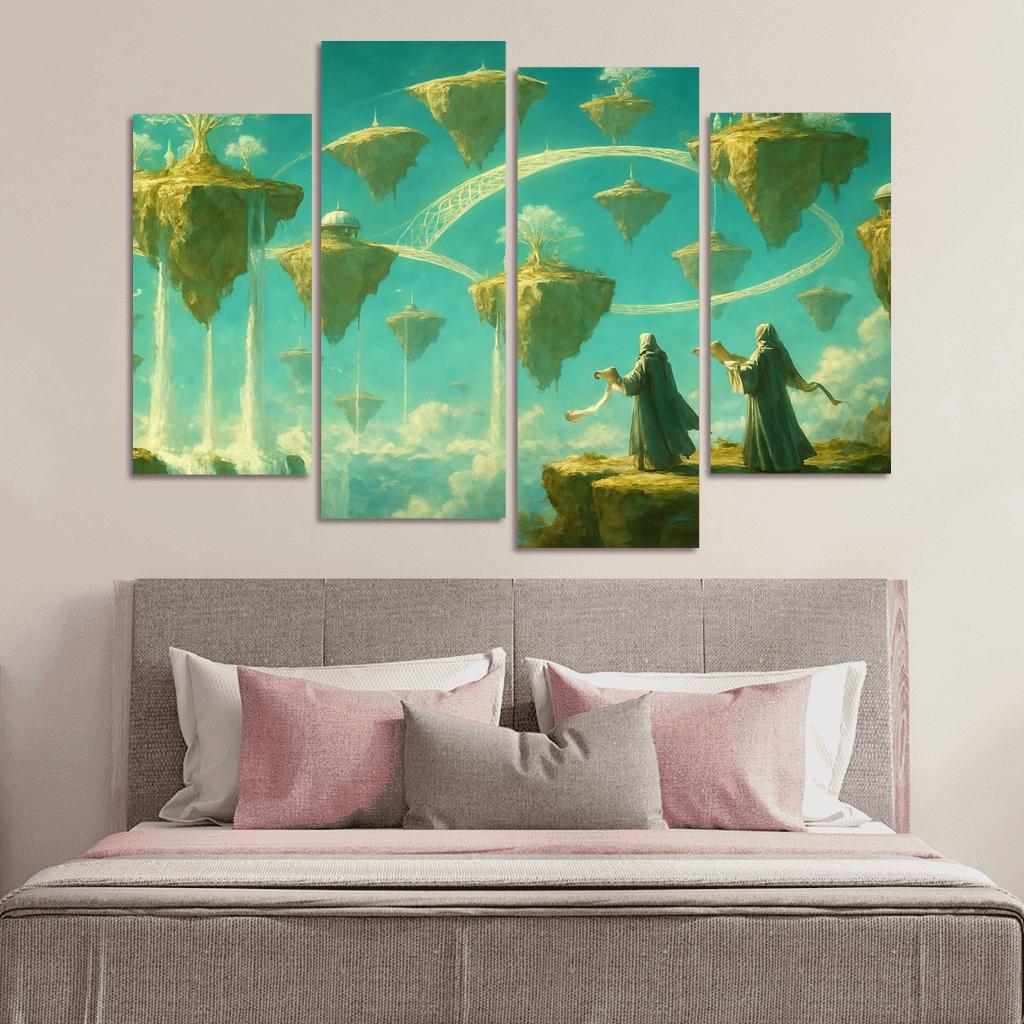The Lattice Sky Archipelago custom paintings frame