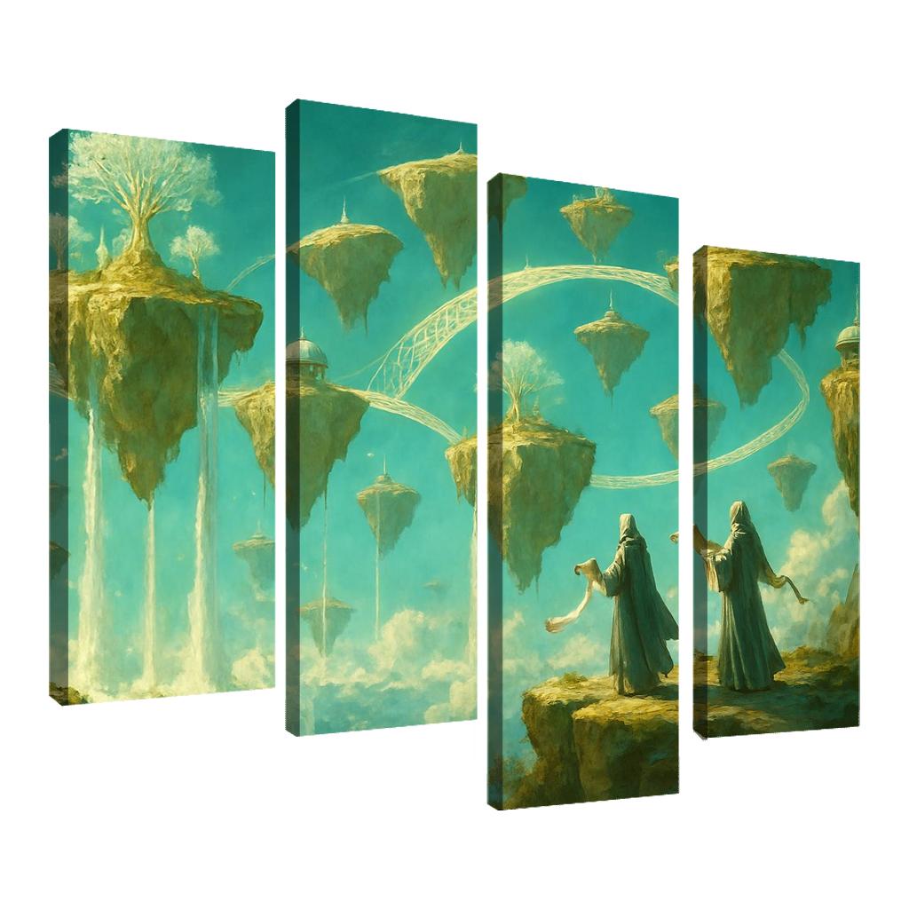The Lattice Sky Archipelago custom paintings frame