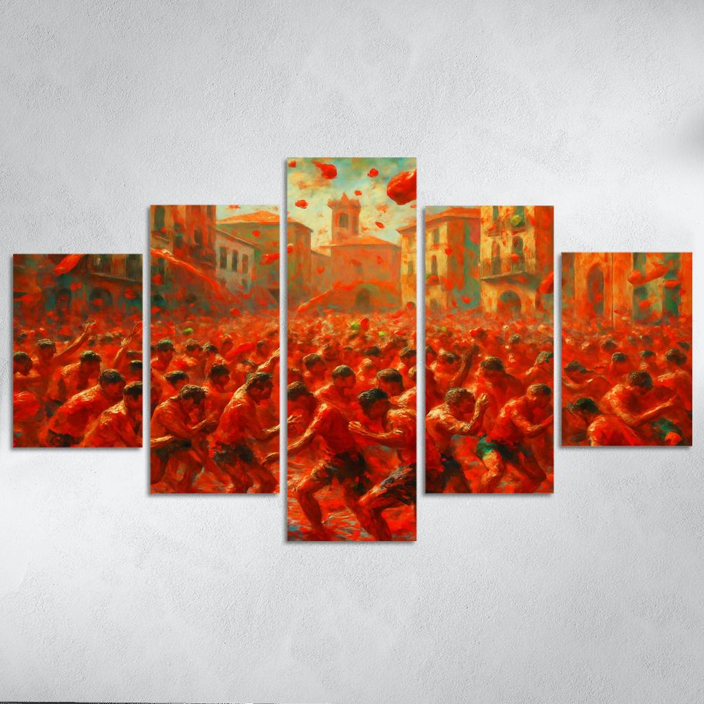 La Tomatina Tomato Fight wall decor