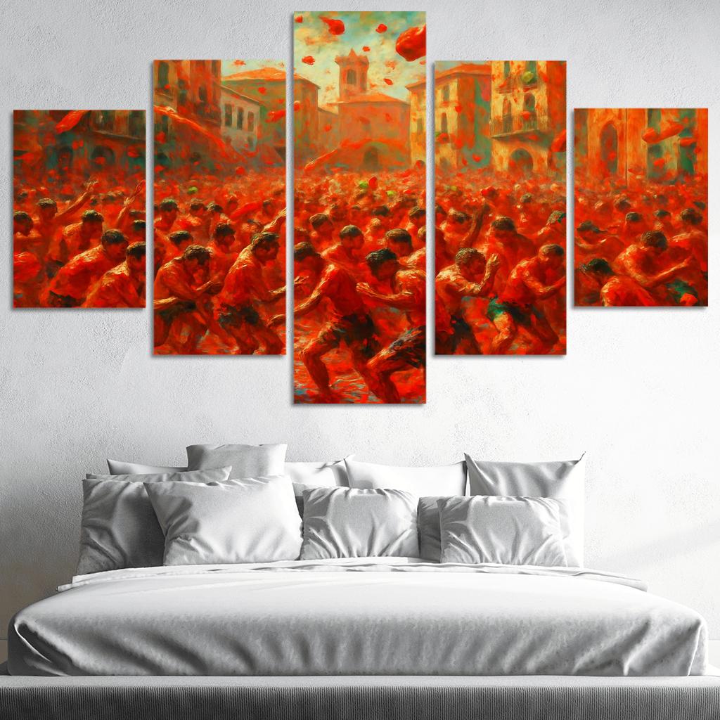 La Tomatina Tomato Fight wall decor