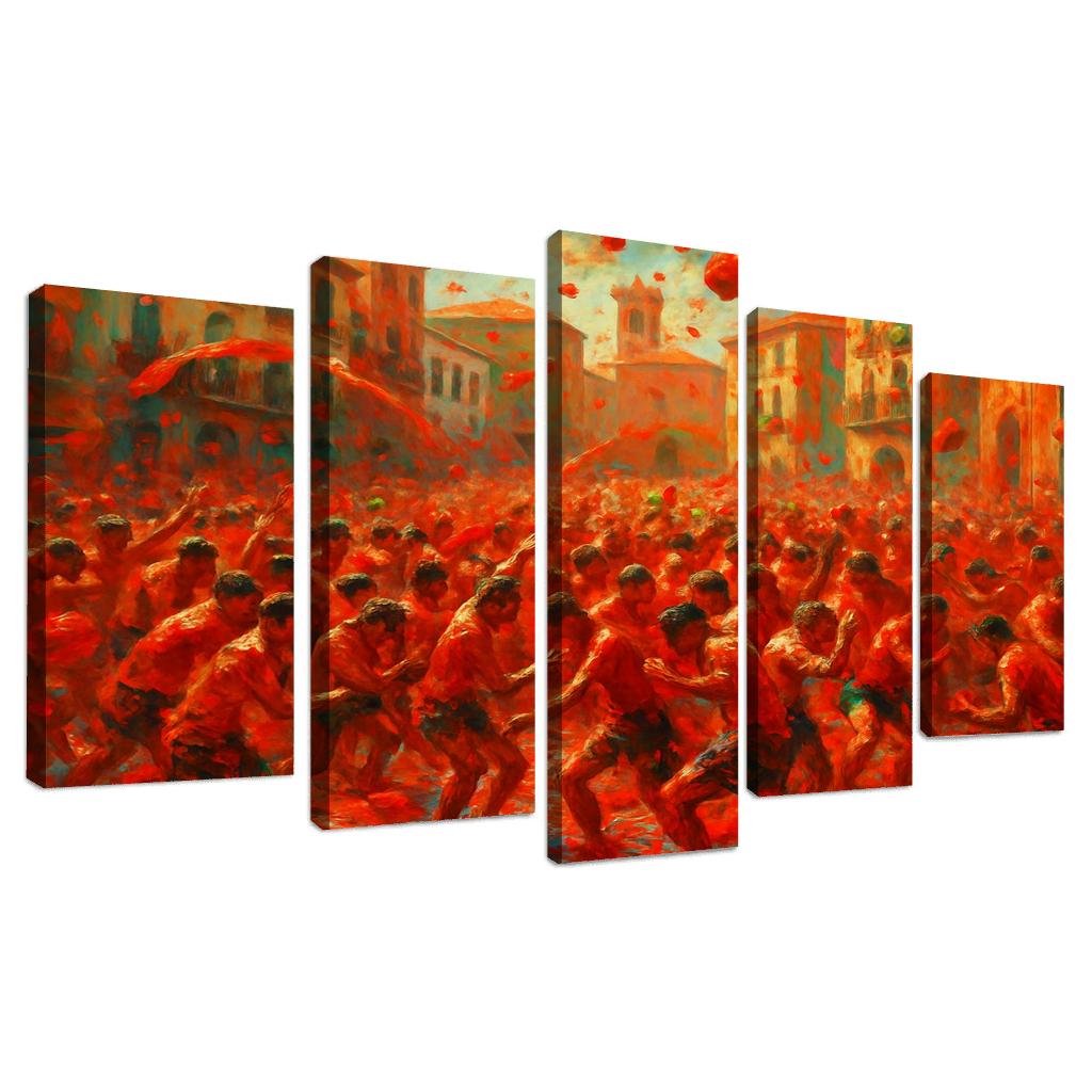 La Tomatina Tomato Fight wall decor