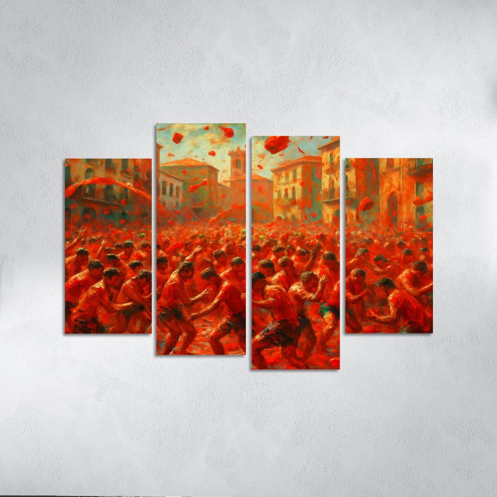 La Tomatina Tomato Fight wall decor