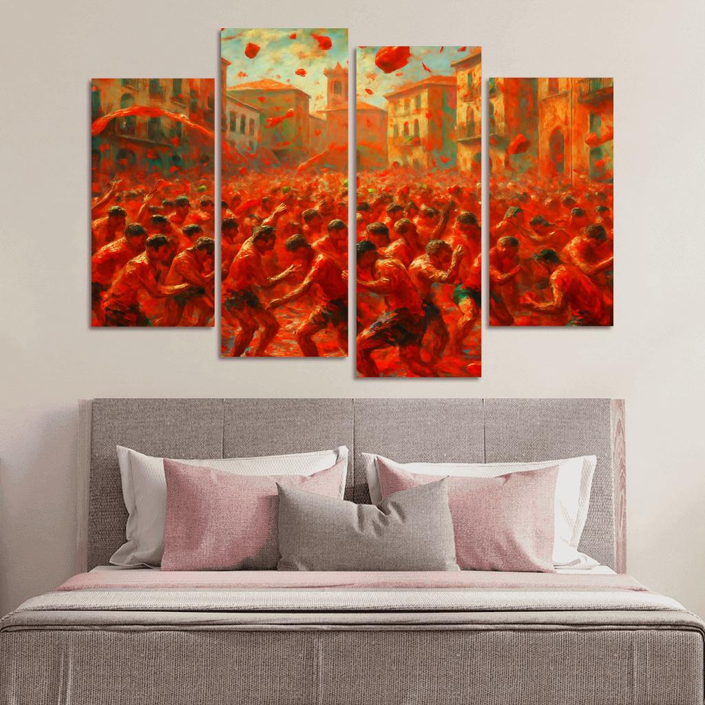 La Tomatina Tomato Fight wall decor