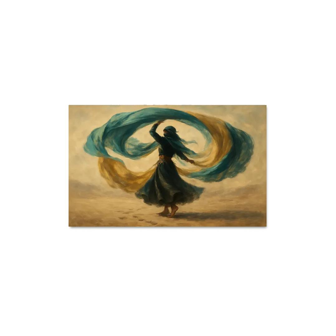 Nomad Veil Spin Dance modern paintings frame