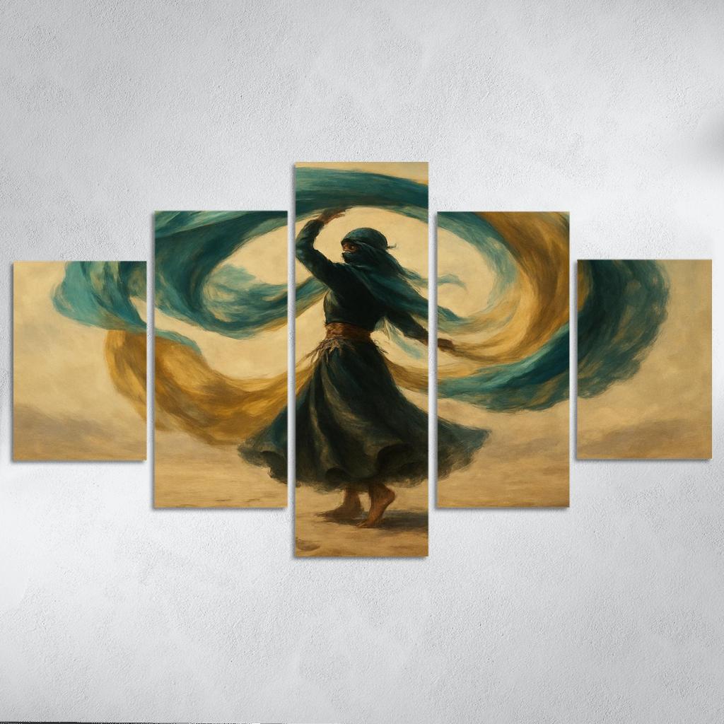 Nomad Veil Spin Dance modern paintings frame
