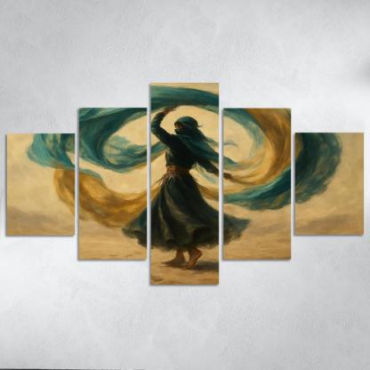 Nomad Veil Spin Dance modern paintings frame