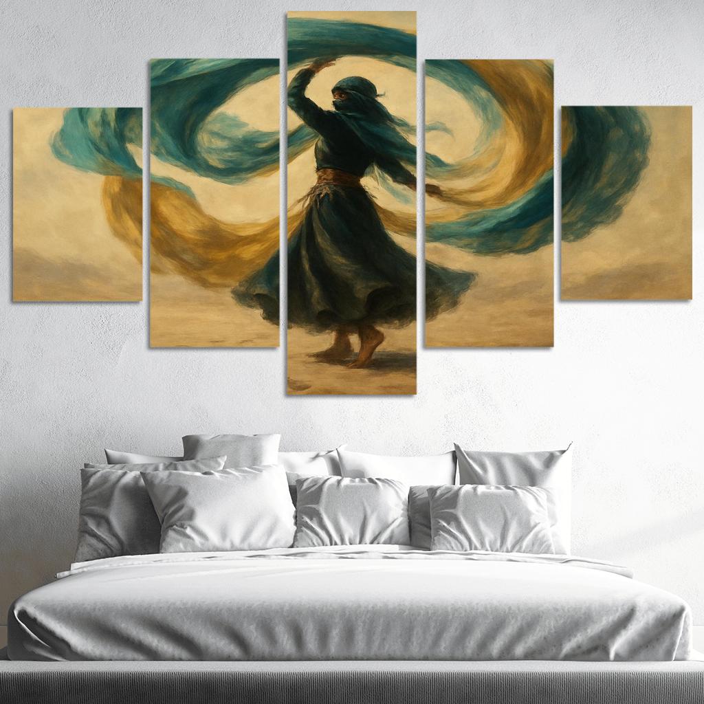 Nomad Veil Spin Dance modern paintings frame