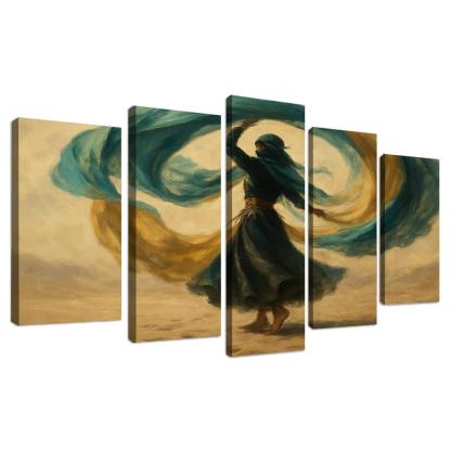 Nomad Veil Spin Dance modern paintings frame