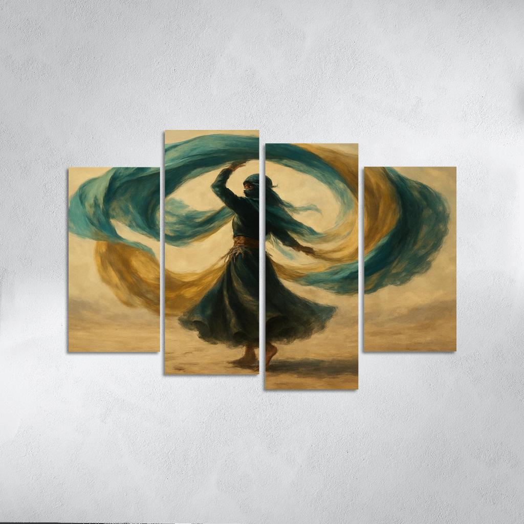 Nomad Veil Spin Dance modern paintings frame