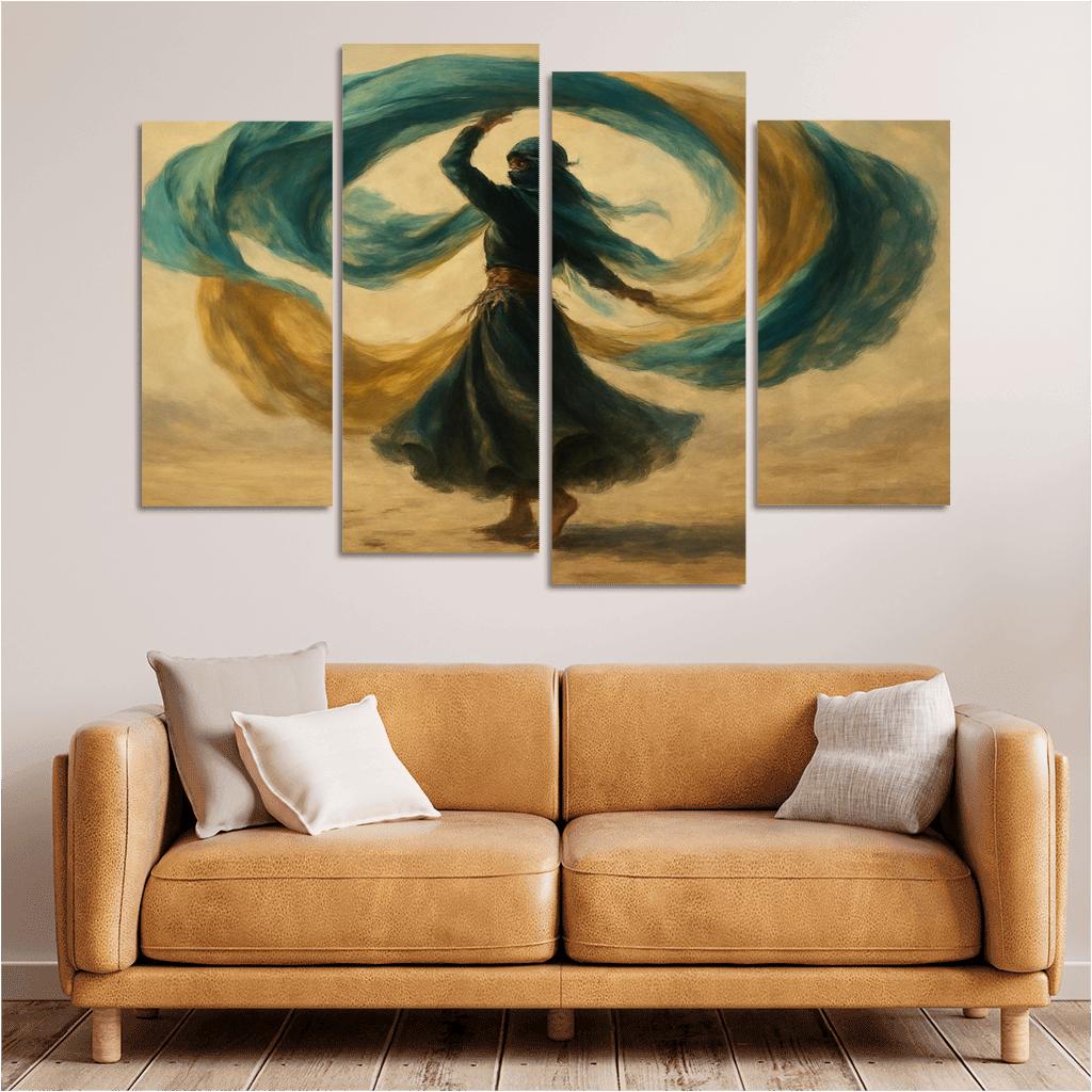 Nomad Veil Spin Dance modern paintings frame