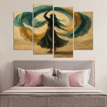 Nomad Veil Spin Dance modern paintings frame