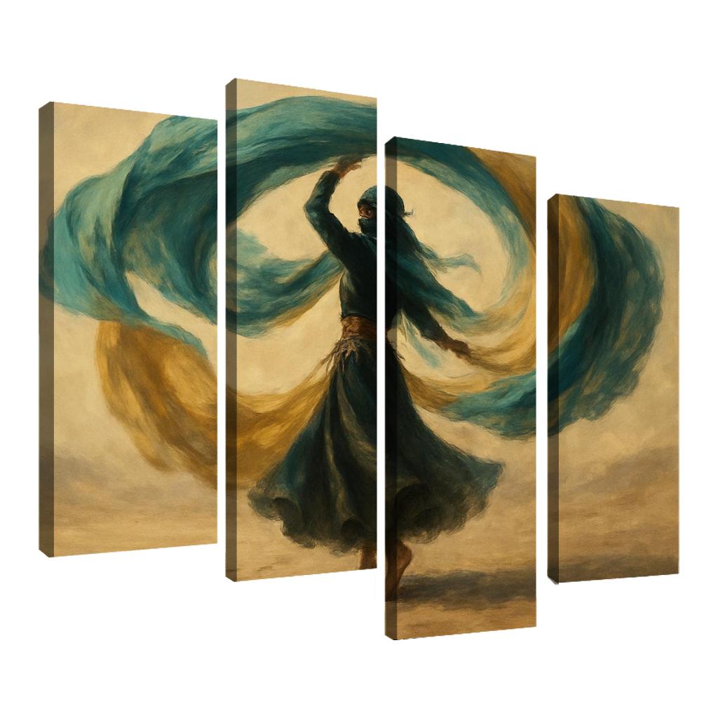 Nomad Veil Spin Dance modern paintings frame