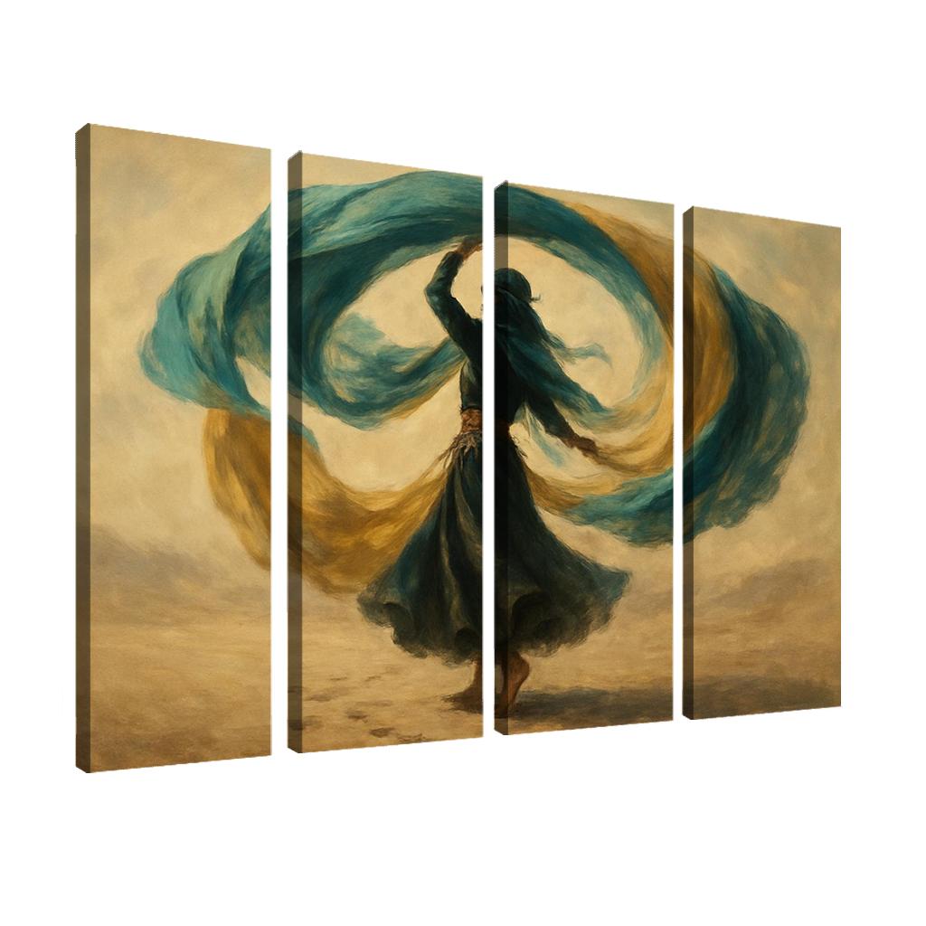 Nomad Veil Spin Dance modern paintings frame