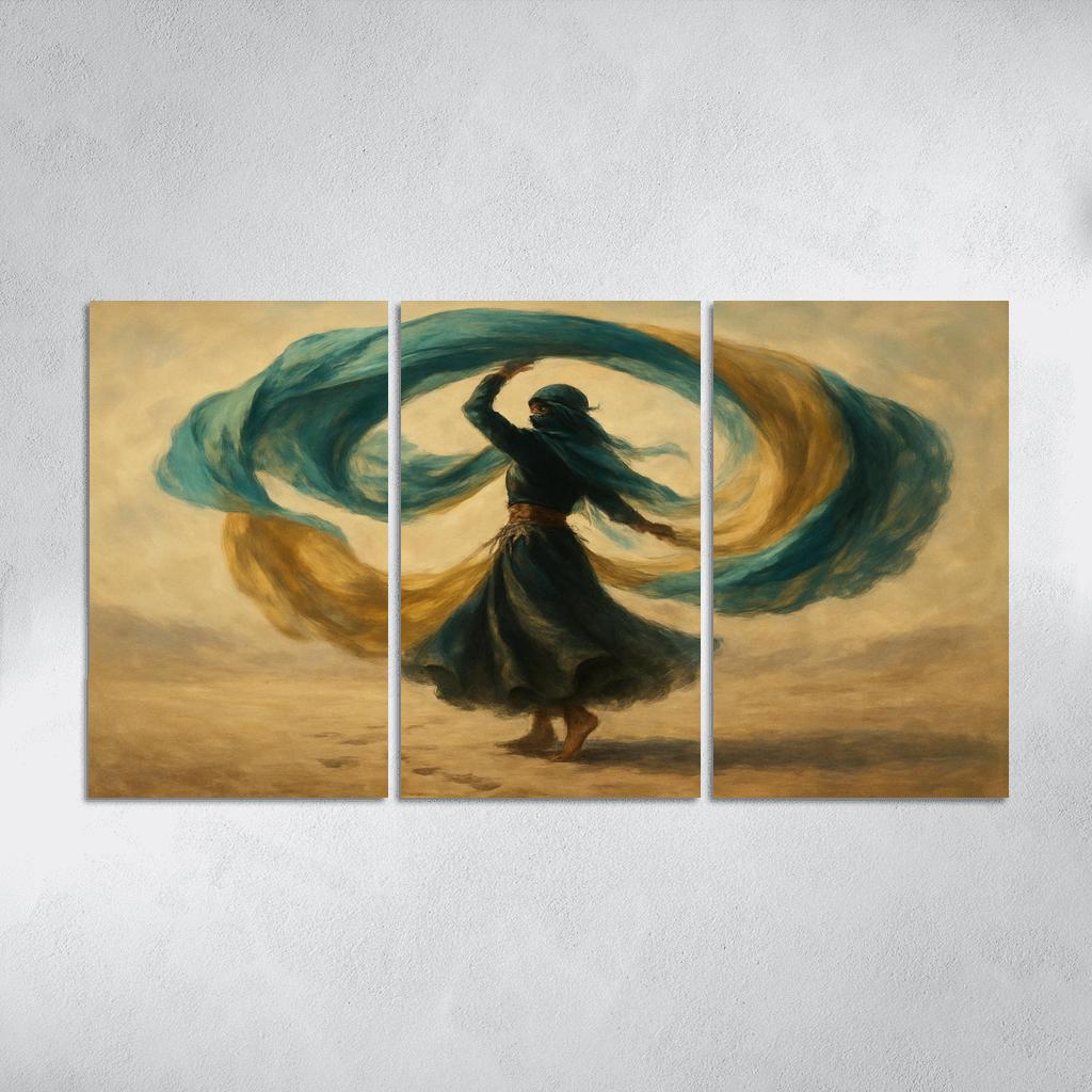 Nomad Veil Spin Dance modern paintings frame