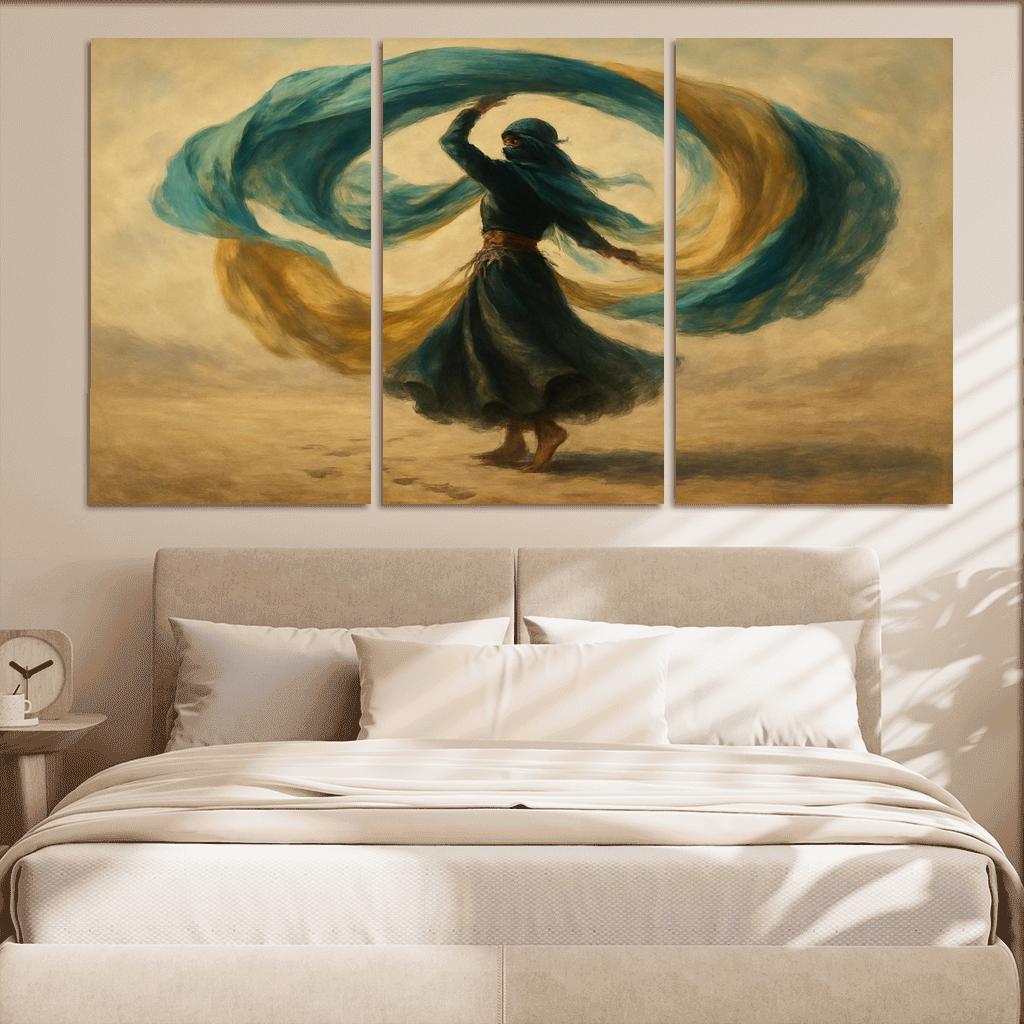Nomad Veil Spin Dance modern paintings frame