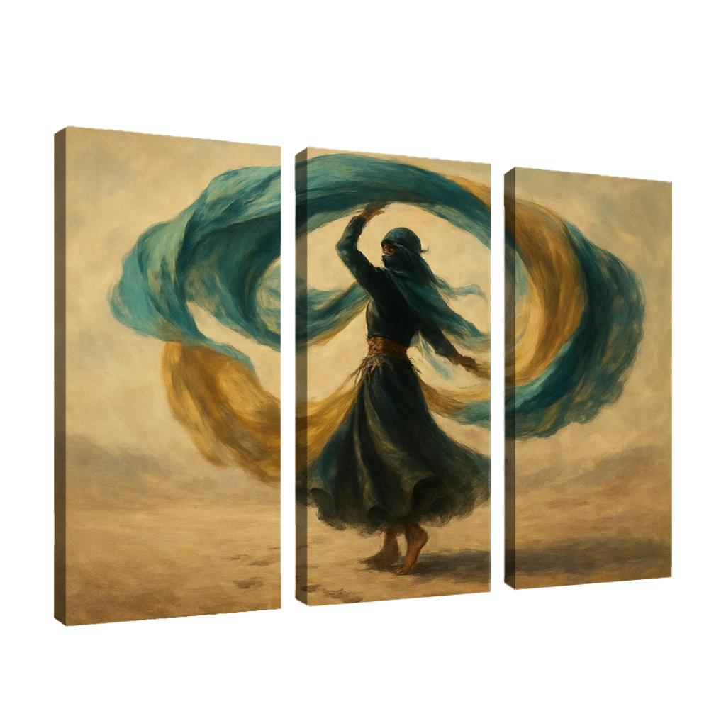 Nomad Veil Spin Dance modern paintings frame