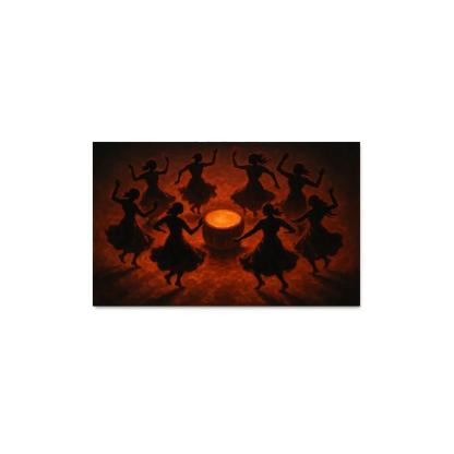 Shadows Of The Drum Circle premium artwork frames
