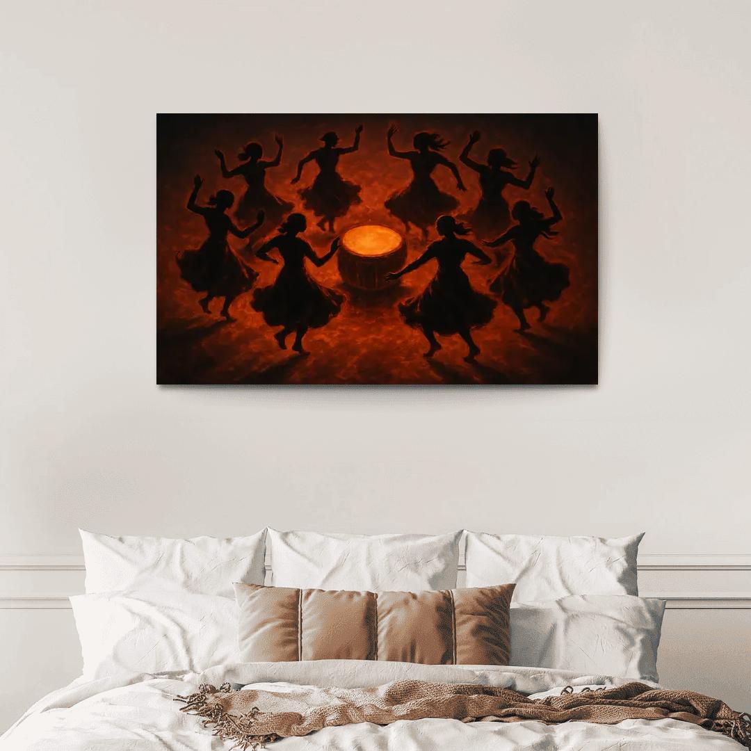 Shadows Of The Drum Circle premium artwork frames