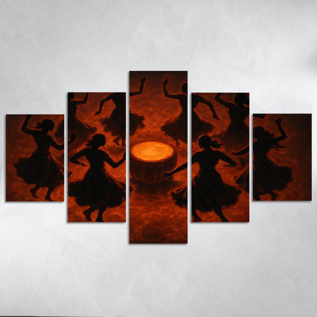 Shadows Of The Drum Circle premium artwork frames