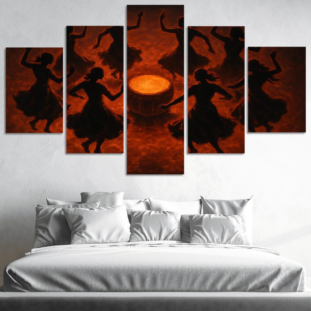 Shadows Of The Drum Circle premium artwork frames