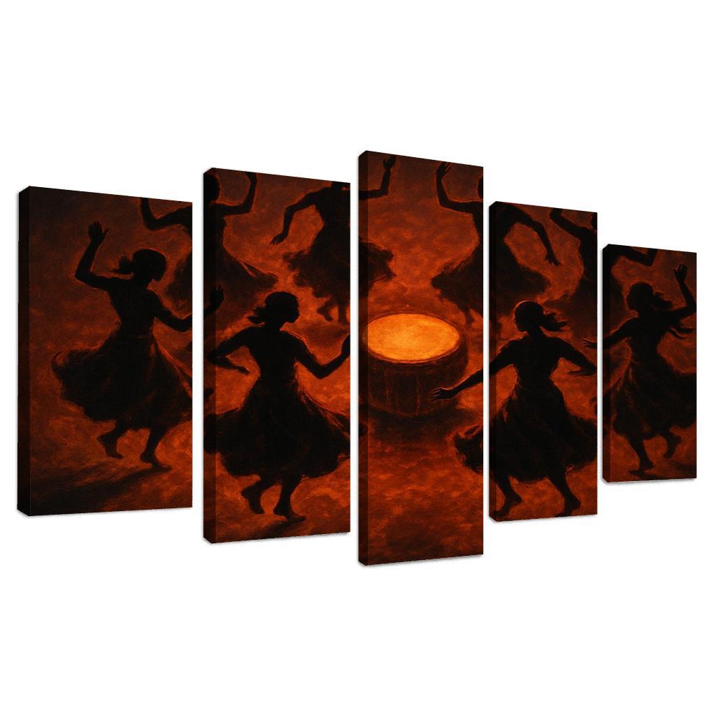 Shadows Of The Drum Circle premium artwork frames