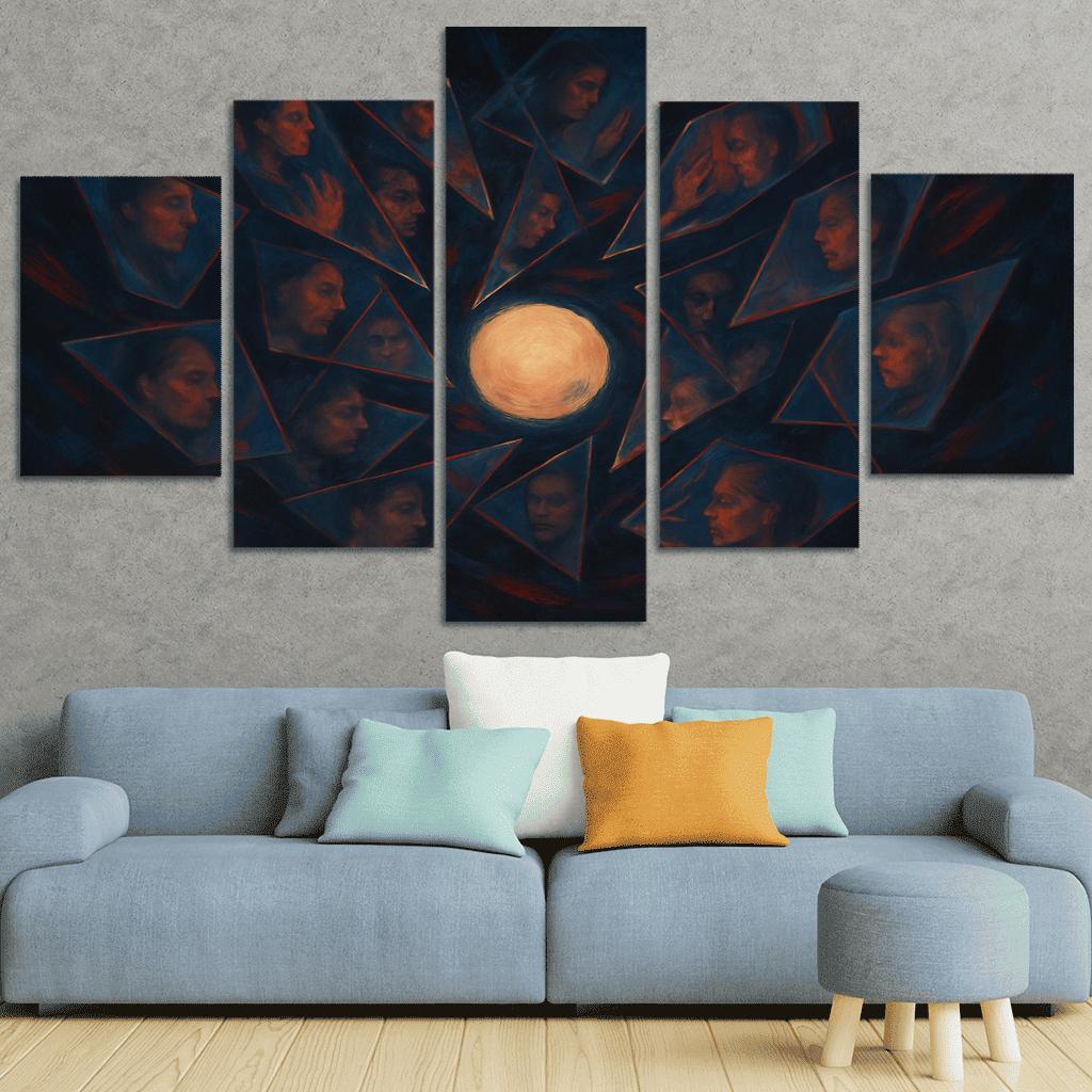 Chorus Of Fractured Echoes modern paintings frame