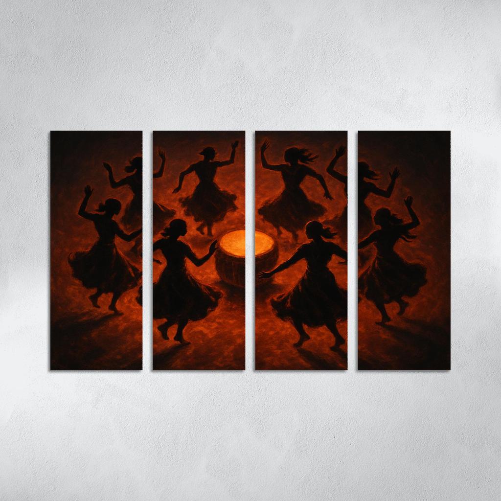 Shadows Of The Drum Circle premium artwork frames