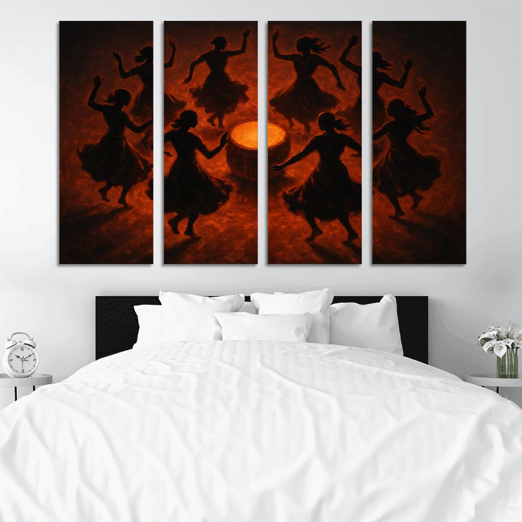 Shadows Of The Drum Circle premium artwork frames