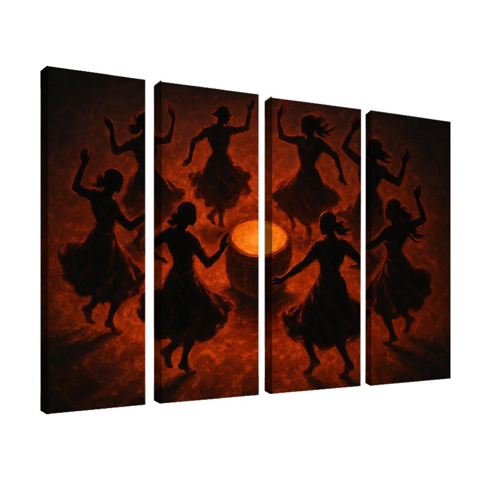 Shadows Of The Drum Circle premium artwork frames